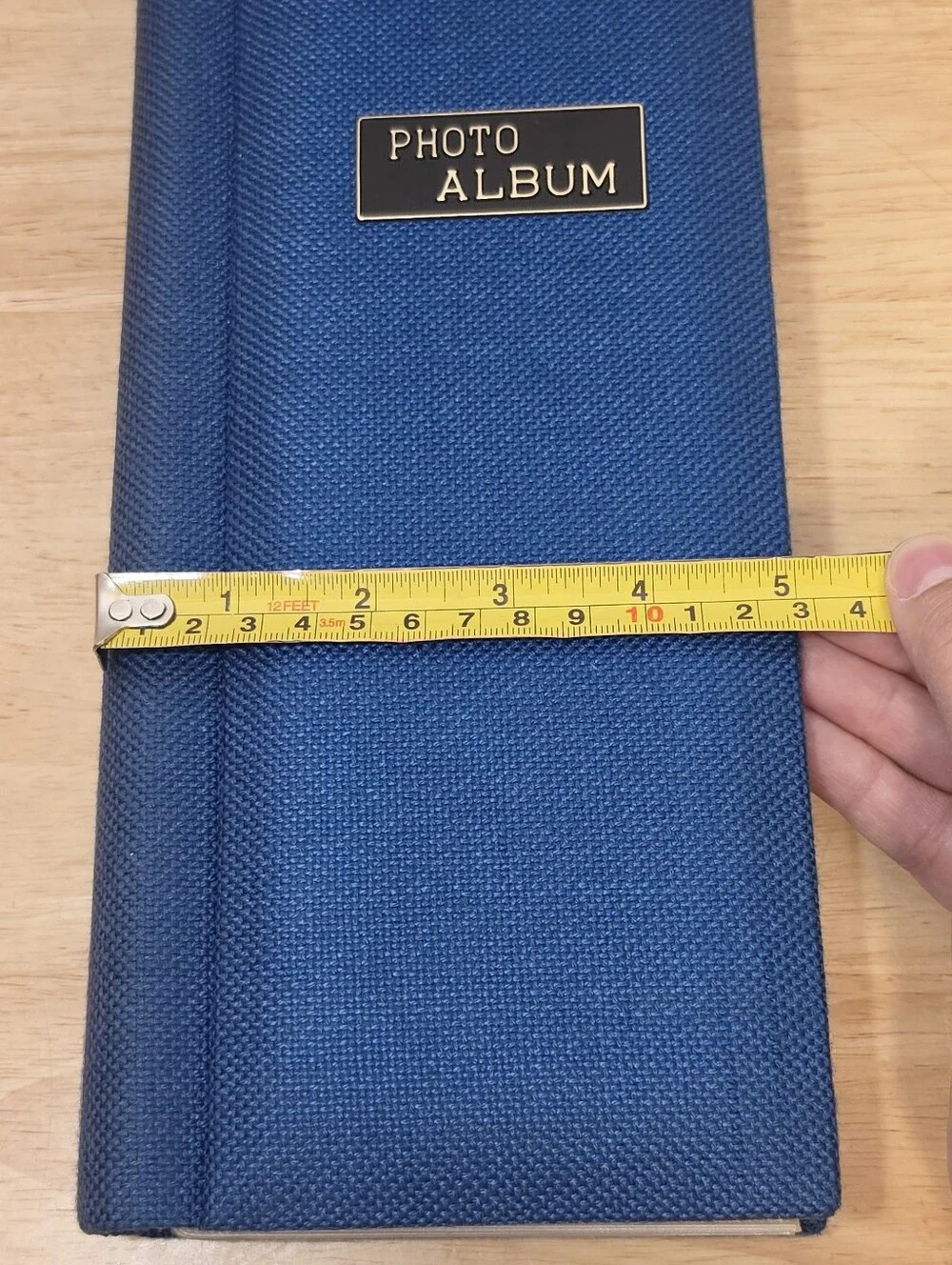 Vintage 70's Hardcover Blue Fabric Textured Slip-In 3.5